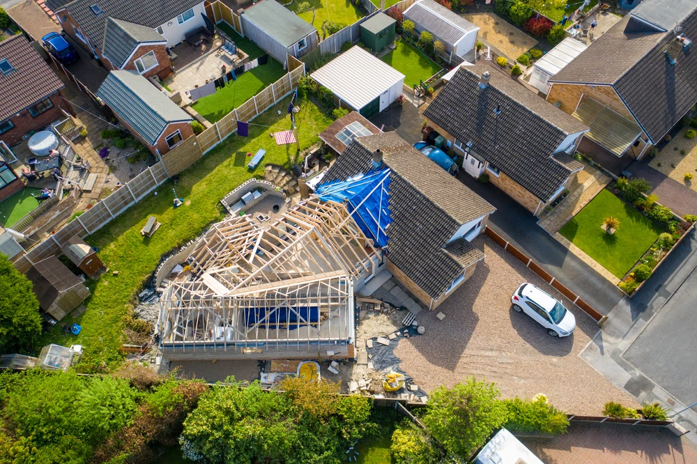 A House Extension being built on a Property in UK.